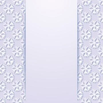 Decorative background with snowflakes Stock Illustration