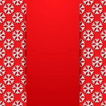 Decorative background with snowflakes Stock Illustration