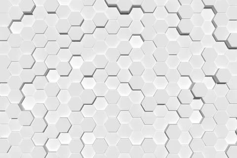 Decorative background of texture with white hexagons. Decorative relief backg Stock Illustration
