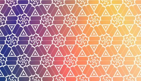 Decorative Background With Triangles. Curved Lines. Vector Illustration. Abst Stock Illustration