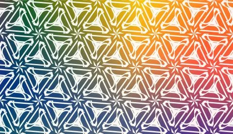 Decorative Background With Triangles. Curved Lines. Vector Illustration. Abst Stock Illustration