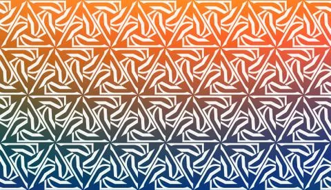 Decorative Background With Triangles. Curved Lines. Vector Illustration. Abst Ilustración de archivo