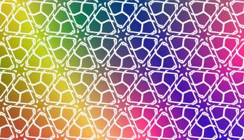 Decorative Background With Triangles. Curved Lines. Vector Illustration. Abst Stock Illustration