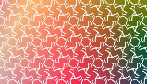 Decorative Background With Triangles. Curved Lines. Vector Illustration. Abst Stock Illustration