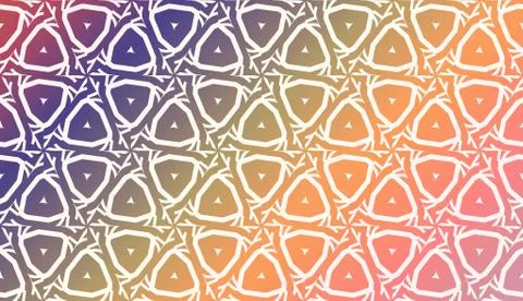 Decorative Background With Triangles. Curved Lines. Vector Illustration. Abst Ilustración de archivo