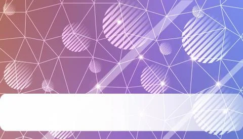 Decorative background with triangles, line, circle, space for text. Decorativ Illustrazione stock