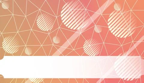 Decorative background with triangles, line, circle, space for text. Bright ba Stock Illustration