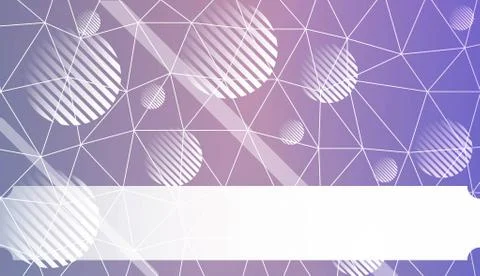 Decorative background with triangles, line, circle, space for text. Bright ba Illustrazione stock