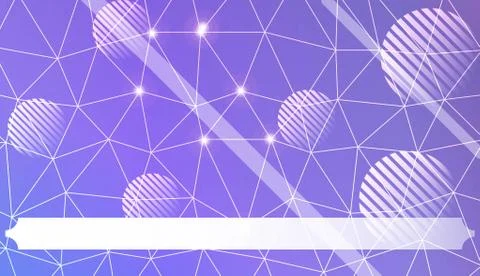 Decorative background with triangles, line, circle, space for text. Bright ba Illustrazione stock