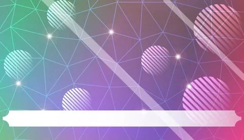 Decorative background with triangles, line, circle, space for text. Bright ba Illustrazione stock