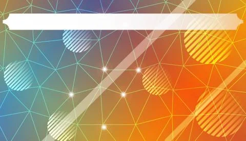 Decorative background with triangles, line, circle, space for text. Bright ba Stock Illustration