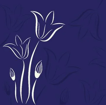 Decorative background with Tulips flowers Stock-Illustration
