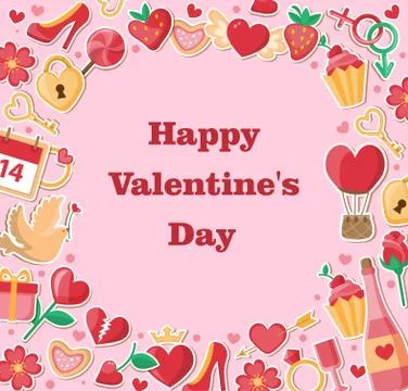 Decorative background for Valentine's day Stock Illustration