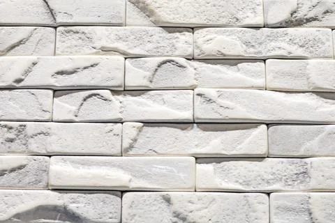 Decorative background of white marble brick in the modern interior design d.. Stock Photos