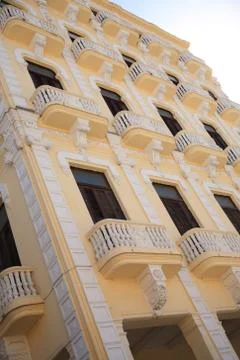 Decorative balconies Stock Photos