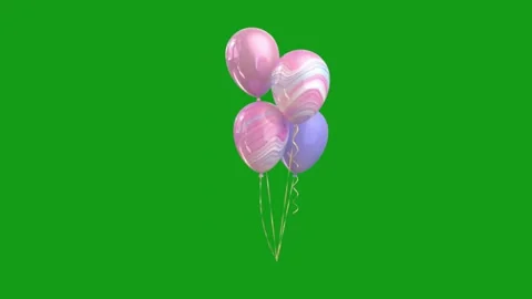 Decorative balloons motion graphics with green screen background Stock Footage 133868452