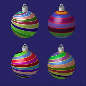 Decorative Balls for Christmas Tree Stockillustratie