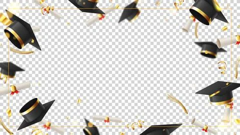 Decorative banner for graduation Stock Illustration