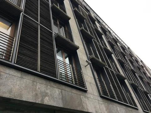 Decorative bars on the Windows of the building Stock Photos