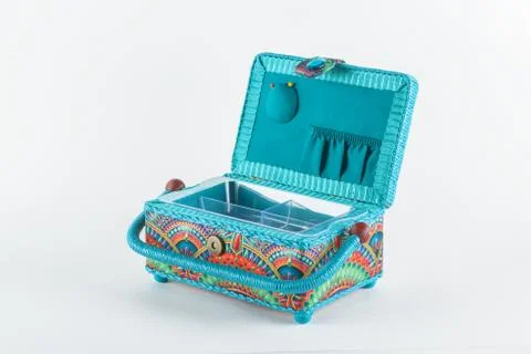 Decorative basket casket Stock Photos