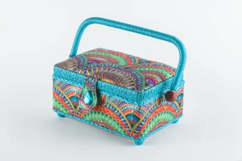 Decorative basket casket Stock Photos