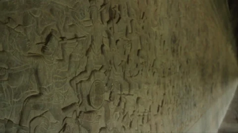 Decorative Battle Wall Carving Stock Footage 42382113