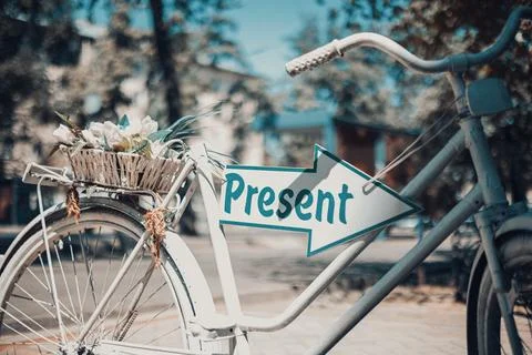 Decorative bicycle close up view Stock Photos