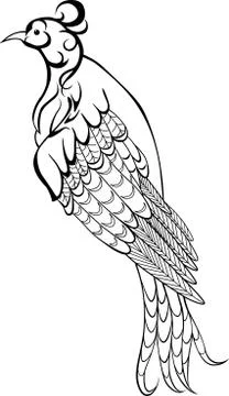 Decorative bird icon. Vector illustration Illustrazione stock