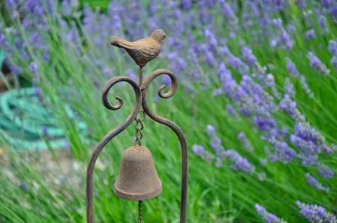 Decorative bird wind chime Stock Photos