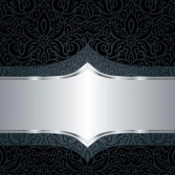 Decorative black luxury wallpaper pattern Stock Illustration
