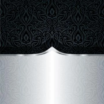 Decorative black wallpaper pattern Stock Illustration