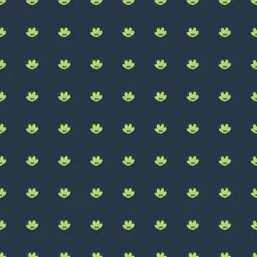Decorative bloom abstract seamless pattern with green little doodle flowers s Stock Illustration