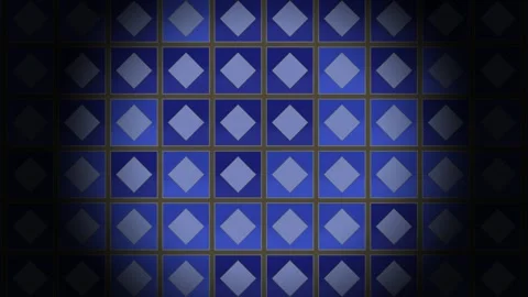 Decorative blue diamond pattern on a tiled surface Stock Footage 338286724