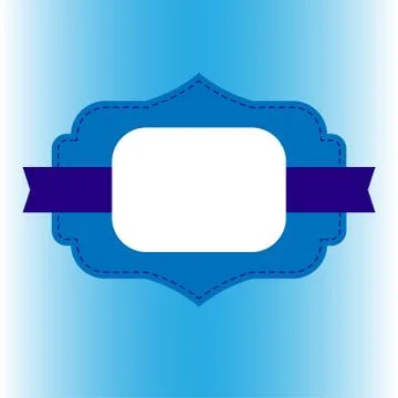 Decorative blue frame for text Stock Illustration