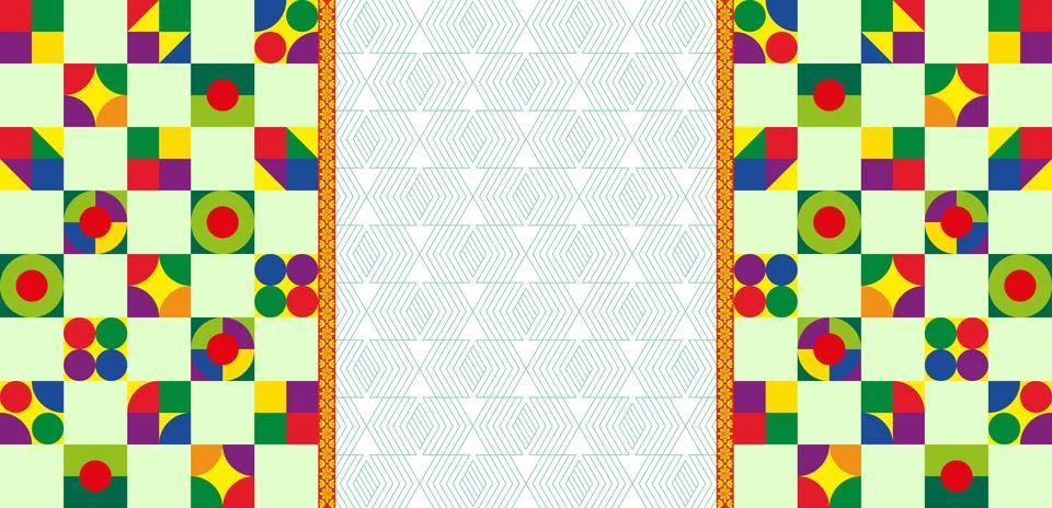 Decorative blue line pattern border background Stock Illustration