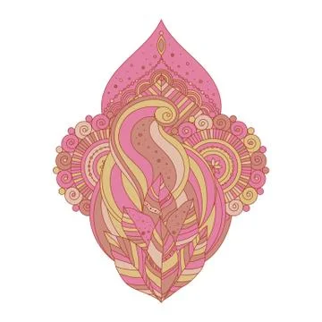 Decorative boho chic element Stock Illustration