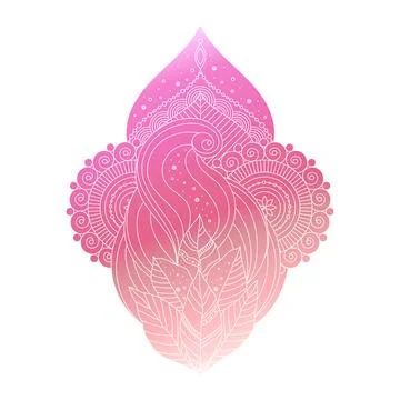 Decorative boho design element Stockillustratie