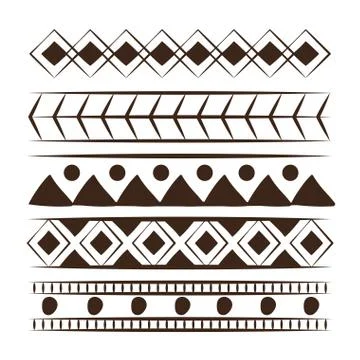Decorative boho pattern background Stock Illustration