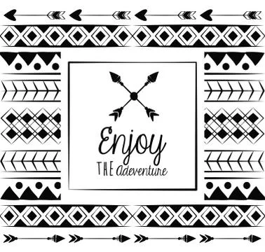 Decorative boho pattern background Illustrazione stock