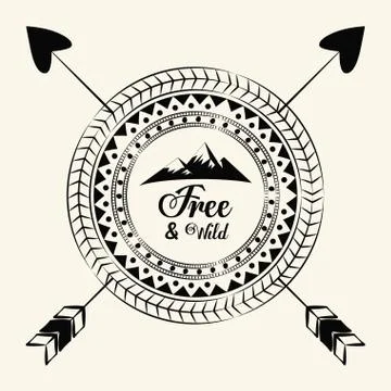 Decorative boho pattern background Illustrazione stock