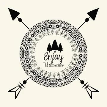 Decorative boho pattern background Stock Illustration