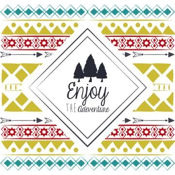 Decorative boho pattern background Illustrazione stock