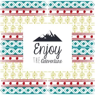 Decorative boho pattern background Stock Illustration