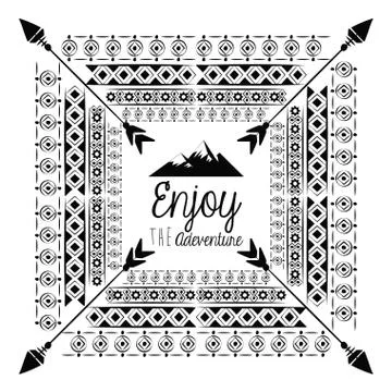 Decorative boho pattern background Illustrazione stock