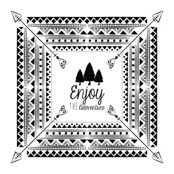 Decorative boho pattern background Illustrazione stock