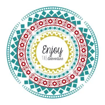 Decorative boho pattern background Stock Illustration