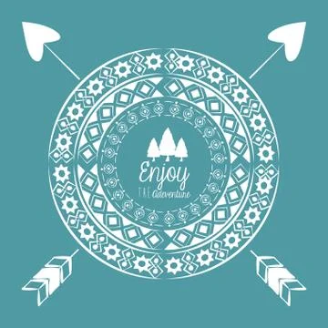 Decorative boho pattern background Illustrazione stock