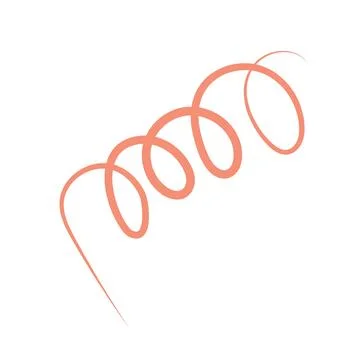 Decorative boho spiral shape. Abstract geometric element. Aesthetic symbol. 스톡 일러스트