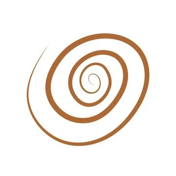 Decorative boho spiral shape. Abstract geometric element. Aesthetic symbol. 스톡 일러스트