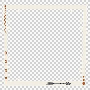 Decorative border is featuring flat design cream bands and arrow motifs with Stock Illustration